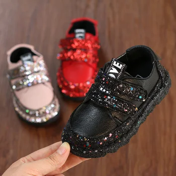 

Sequins Baby Infant Toddler Shoes Spring And Autumn Children's Leather Shoes Soft Bottom Girls Princess Shoes