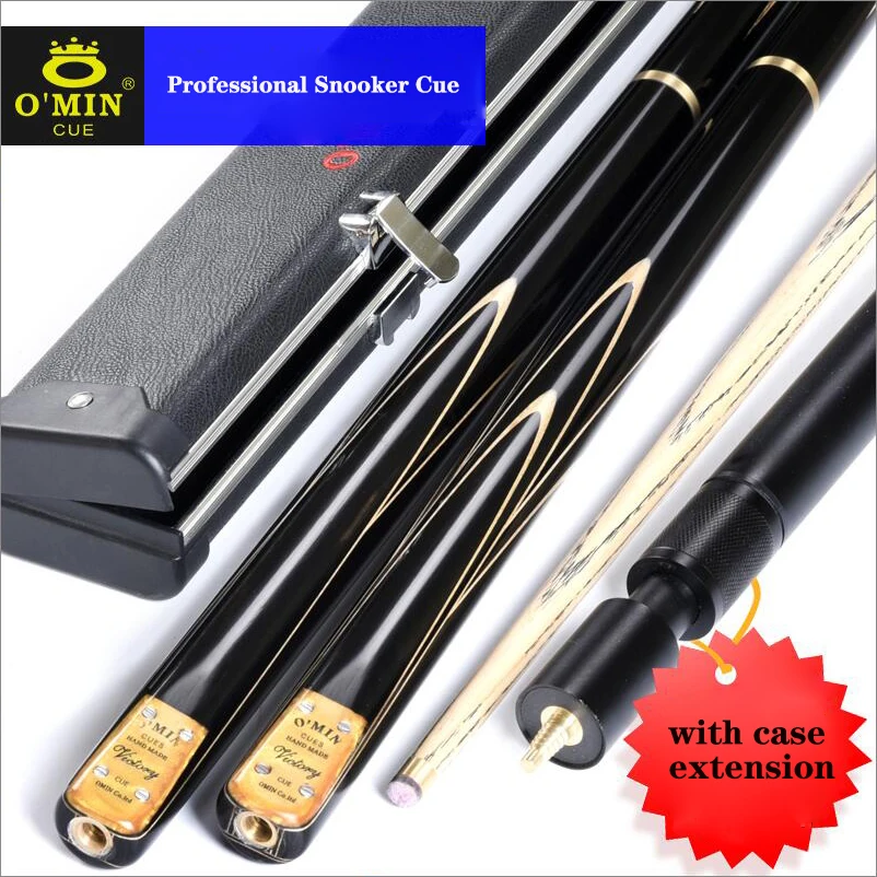 O'min Victory Snooker Cue 3/4 Piece Snooker Cue Kit With O'min Case