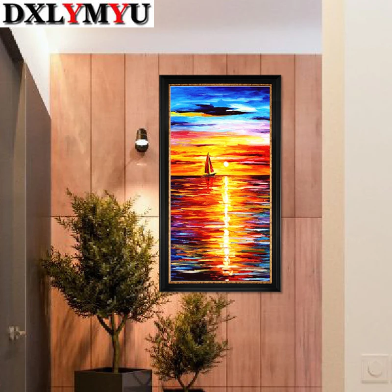 

5D Diamond Mosaic Full Diamond Embroidery Sailing Voyage Picture 3D Diy Diamond Painting Cross Stitch Square Diamond Sets