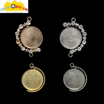 

Whirly Resin Craft Pendant Bezel Rotatable Metal Charms Gem Tray with Crystal Jewelry DIY Accessories Funny