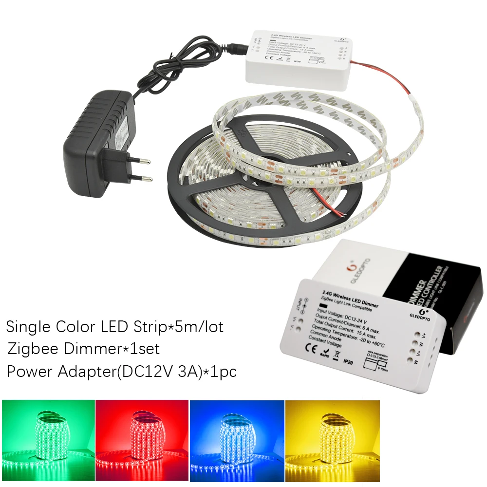 Набор смарт-светодиодных лент zigbee Zll link, набор диммеров rgb+ cct, контроллер ZIGBEE для rgb RGB+ CCT, светильник для лент, работающий с alexa