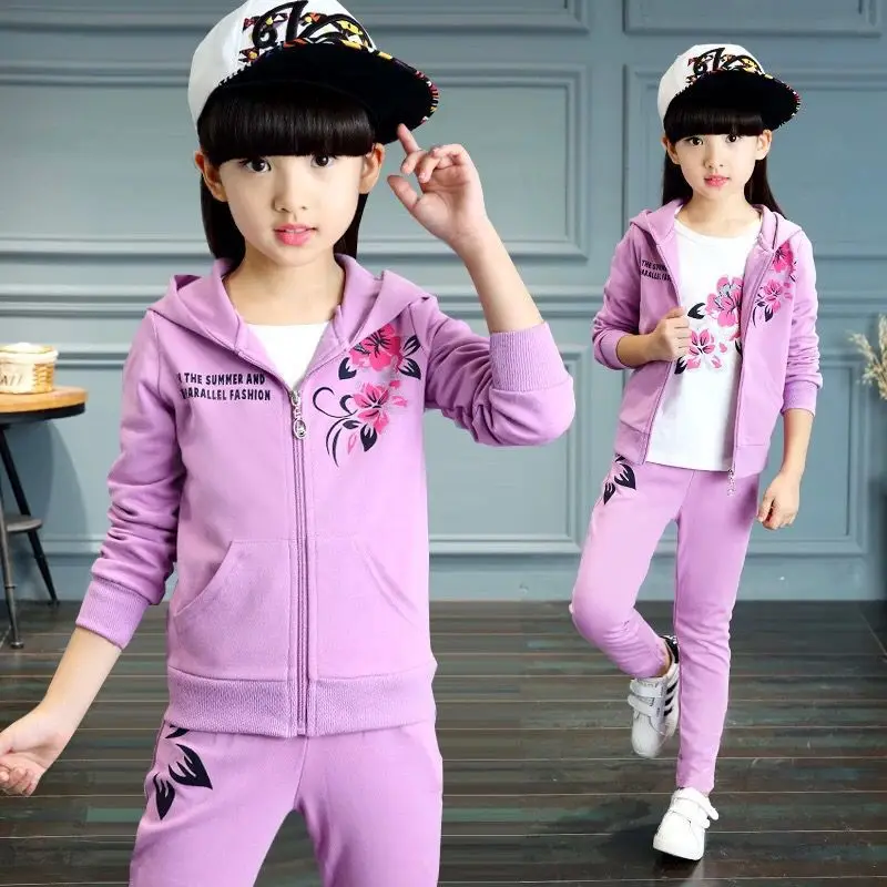 

Children's Wear Girls Suit 2019 New Clothes Spring Autumn Three-piece Set