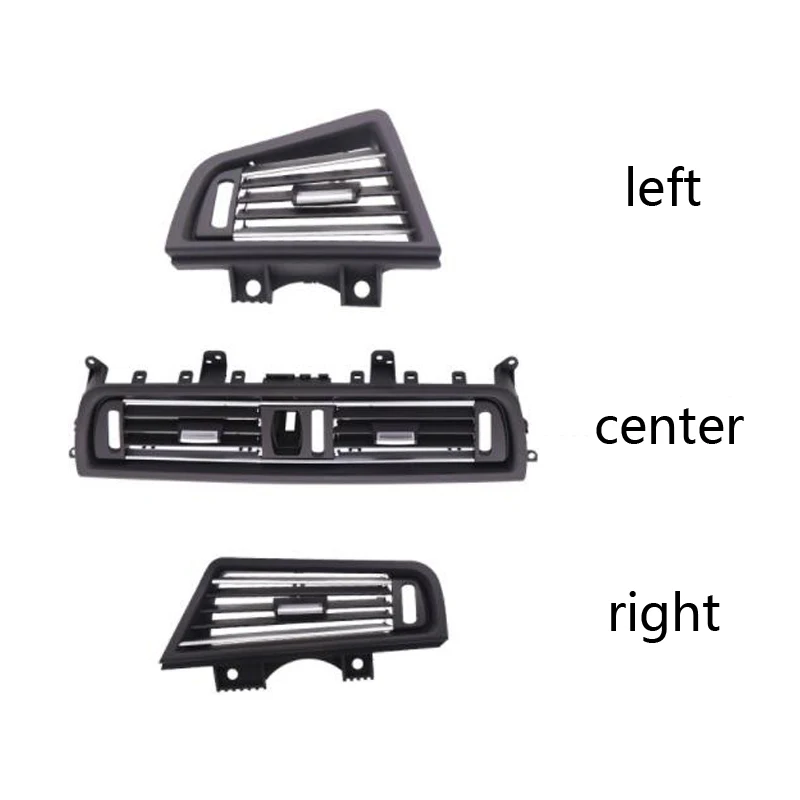 LHD передний ряд ветровой левый центр правый кондиционер вентиляционное отверстие гриль розетка панель с хромированной пластиной для BMW 5 серии F10 F18