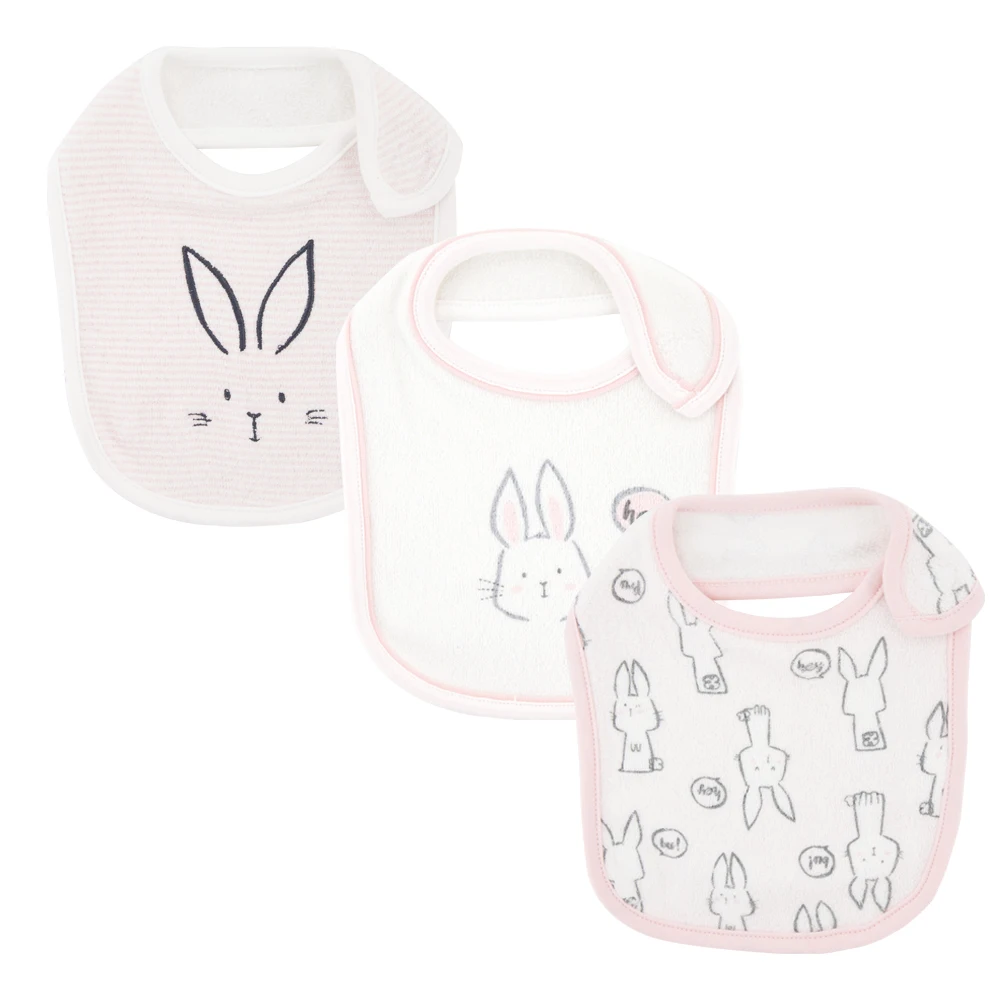 3PCS Fashion Cartoon Baby Bibs 0 3 6 12 24M Cotton Waterproof Infant Boys Girls Baby Bibs Bandana Baby Girl Stuff Bandana Bibs