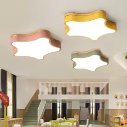 Современные светодио дный верхнего света в помещении лампы дерево цвет звезды Металл Кухня Спальня фойе живой Декорации для магазина
