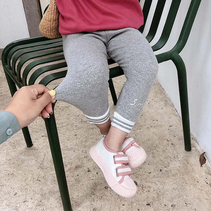 

2019 fashion baby pants Children's Letters Stretch Underpants Autumn Tights Girls Kids Pants Letter Grils