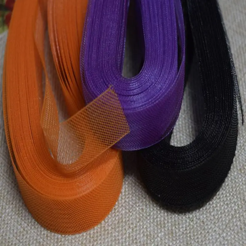 

25m/roll Width 8cm Dacron Veil Mesh Organza Fabric Crinoline for Wedding Party and skirt hemline Decorations 006001005