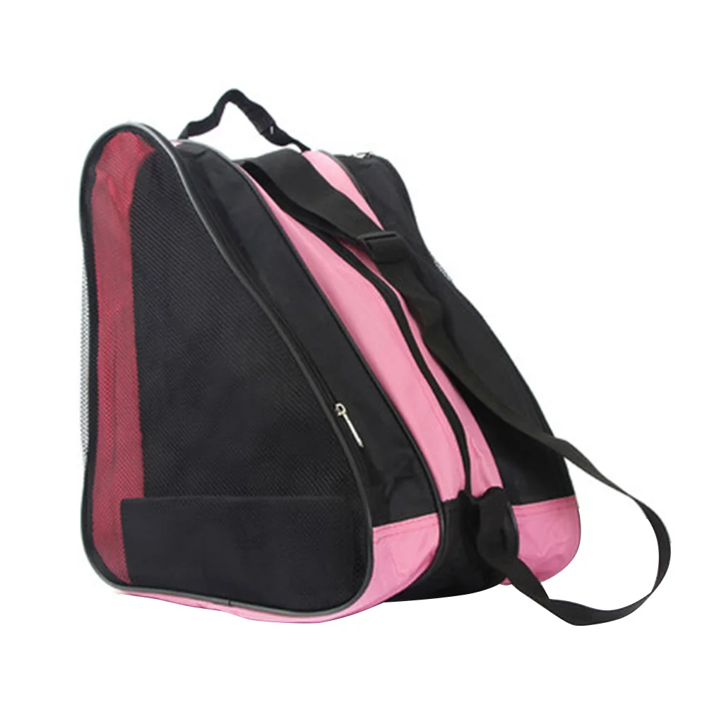 

Breathable Kids Large Roller Skate Bag Shoulder Backpack Sports With Handle Carry Triangle Portable Oxford Cloth Gift Ski