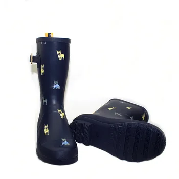 

SWYIVY Woman Rubber Rain Boots Shoes Mid Calf 2018 Autumn New Female Waterproof Water Shoes Dot Print Cute Rainboots Rain Boots