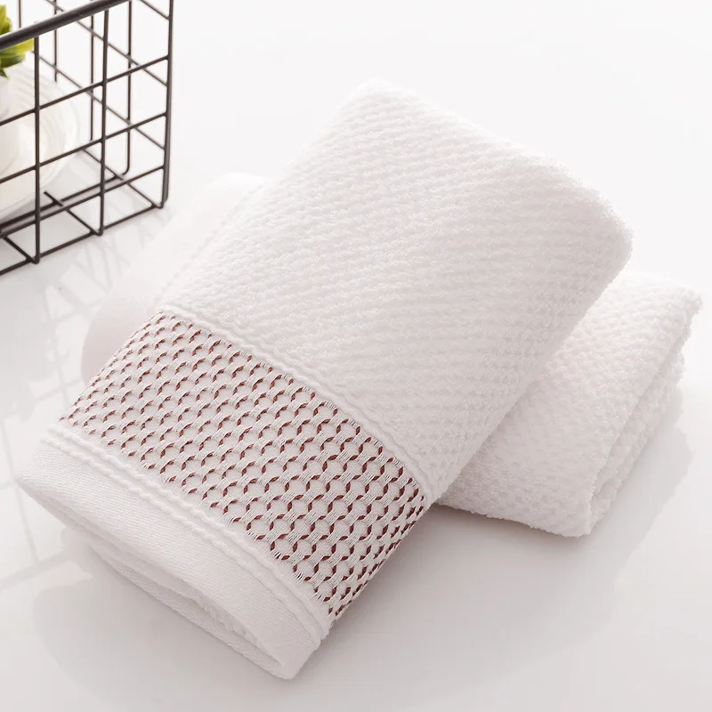 Белое саржевое Хлопковое полотенце для дома, предметы первой необходимости, кофе, для взрослых, для ванны, впитывающее толстое полотенце, набор для ванной комнаты для семьи, BD51A