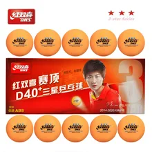 DHS 3-star D40+ orange table tennis ball 3 star new material seamed ABS plastic poly ping pong balls