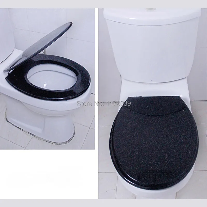 Высококачественная смола черный цвет для туалета сиденья, утолщенные универсальные UVO Тип обычные сиденья для унитаза, J17563