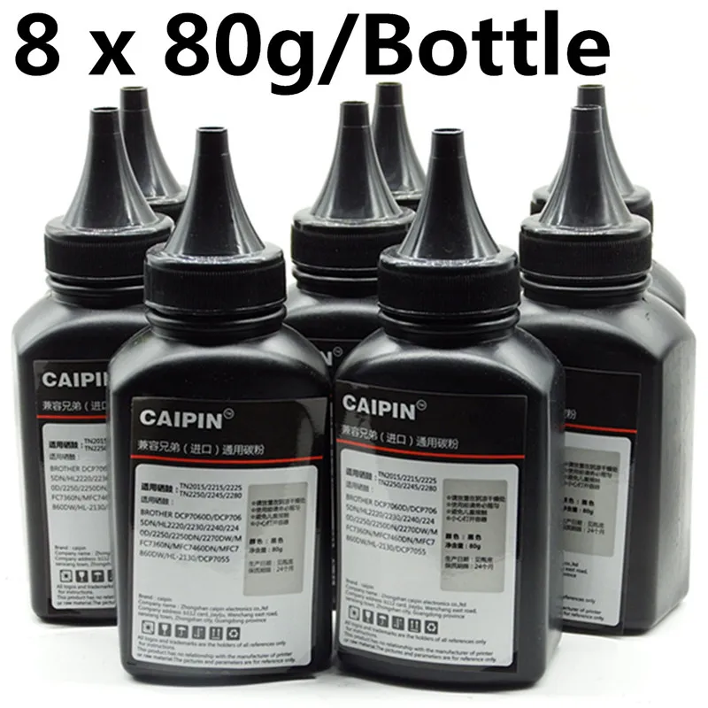 8 Bottle TN360 запасной черный лазерный тонер порошок Комплект для DCP-7055 DCP-7360 HL-7040 MFC 7340 7450 7840W 7440N 7320 MFC7340 лазерный принтер - Цвет: 8 Bottle
