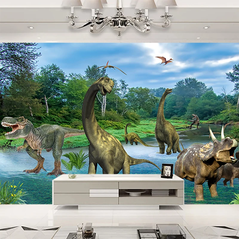 3d Papel Pintado Pared Mural Dinosaurio Prehistorico Papel De