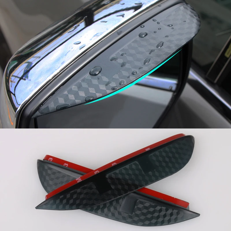 Car Styling Carbon rearview mirror rain eyebrow Rainproof Flexible