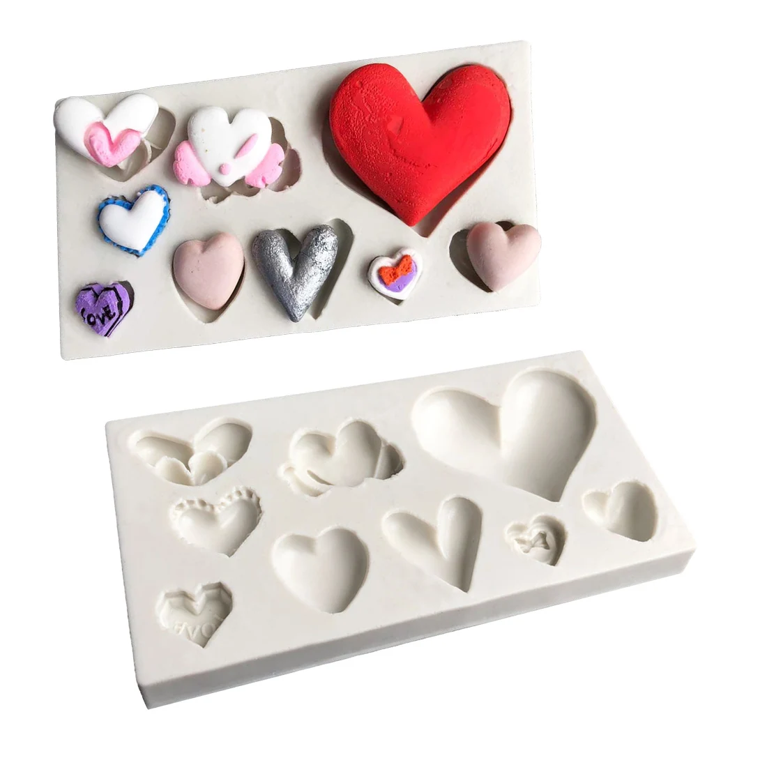 1Pc Heart shaped Silicone Mold Silicone Cake Mold Muffin Baking Nonstick and Heat Resistant