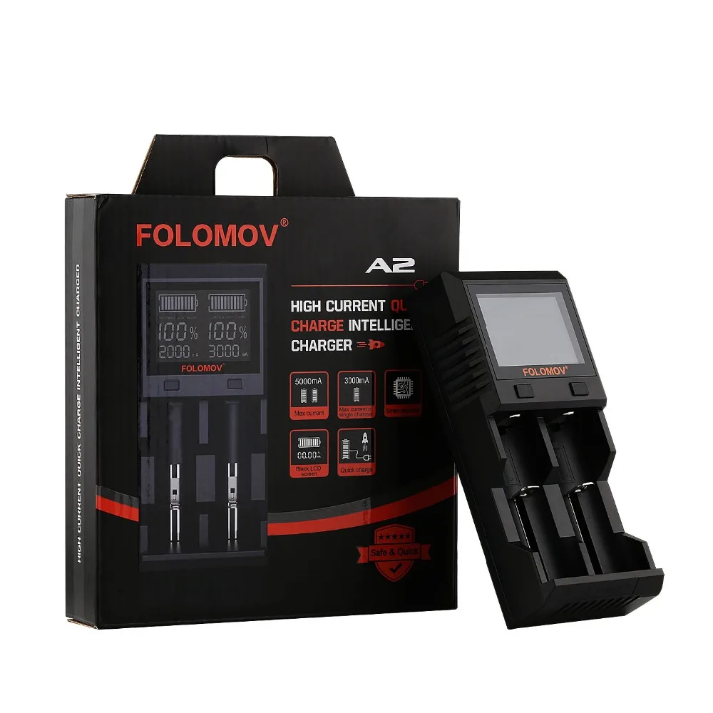 Folomov A2/Folomov A4 Интеллектуальное Быстрое Зарядное устройство Li-ion/LifePO4, NiMH/NiCd зарядное устройство
