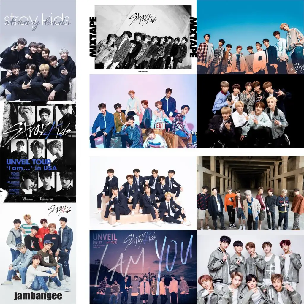 

Stray Kids Kpop Posters Clear Image Bedroom Decoration glossy paper drop shippping