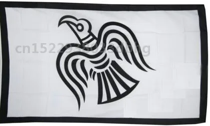 viking flag with red and white stripes and a bird viking flag with red and white stripes and a bird