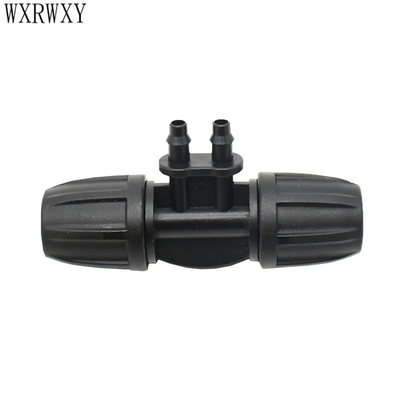 

Garden Irrigation 8/11 to 4/7 reducing tee barb 4 Way Hose Thread Lock Barbed Connector Watering System Splitters 25pcs