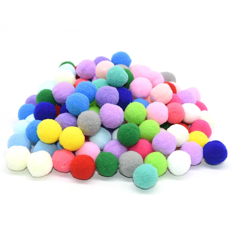 100Pcs 10/15/20/25mm Mini Fluffy Soft Pom Poms Pompoms Ball Handmade Kids Toys Wedding Decor DIY Sewing Craft Supplies pom poms craft supplies fluffy ball accessories