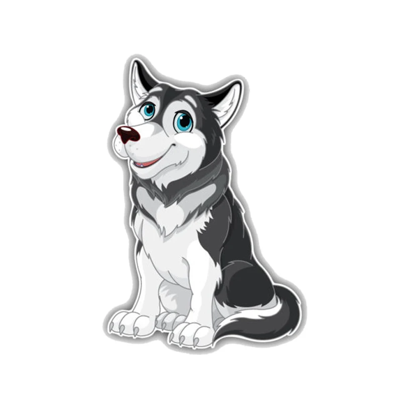 YJZT 9 6*14 2 см Аляска Malamute собака мультфильм модный декоративный автомобильный