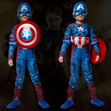 Superhero Muscle Captain America Kids Costume Avengers Christmas Purim Festival Cosplay Costume Boys Girls Birthday Party Gift Superhero Muscle Captain America Kids Costume Avengers Christmas Purim Festival Cosplay Costume Boys Girls Birthday Party Gift
