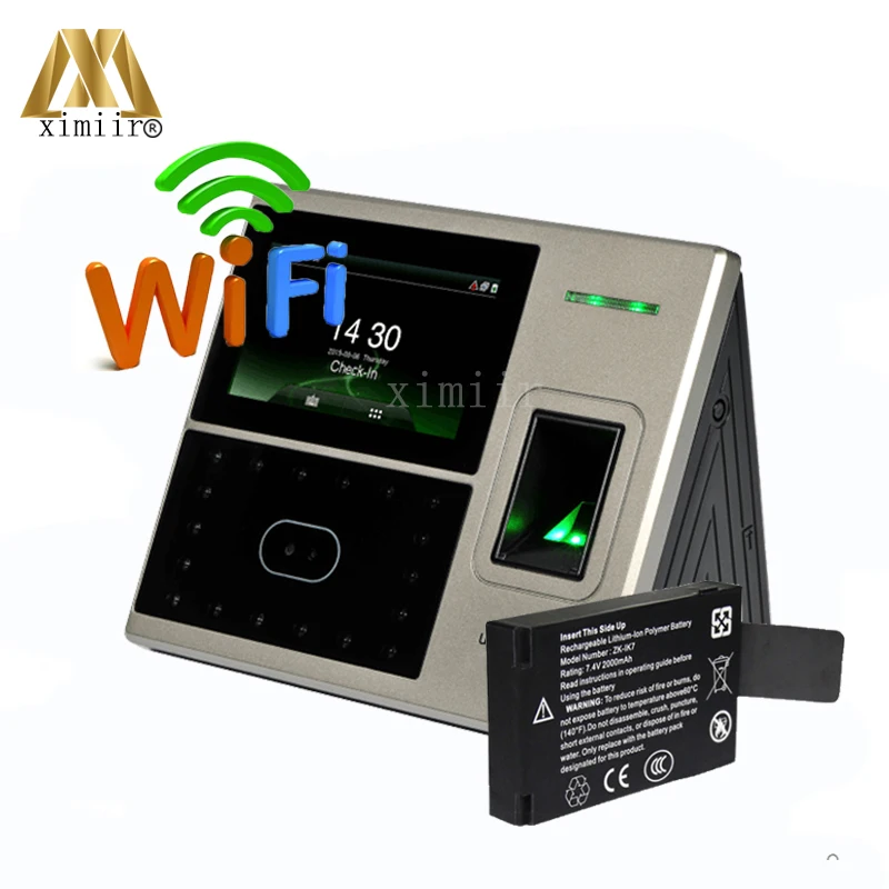 ZKTeco uFACE800 встроенный Ethernet Wi Fi порты Распознавание лиц посещаемость времени лицо