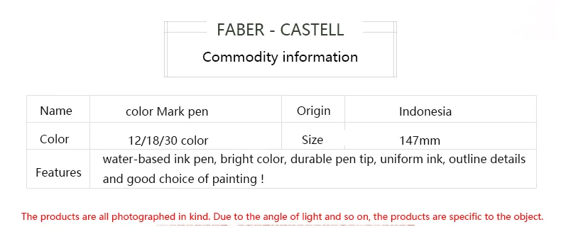 Faber Castell 12/18/30 цветов чешское стекло может быть собран воды с цветным рисунком пера дизайн ручной росписью крюк mark ручка