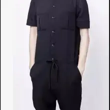 S-6XL! новые мужские модные повседневные летние комбинезоны облегающий цельный брюки плюс размер сценические костюмы певицы одежда