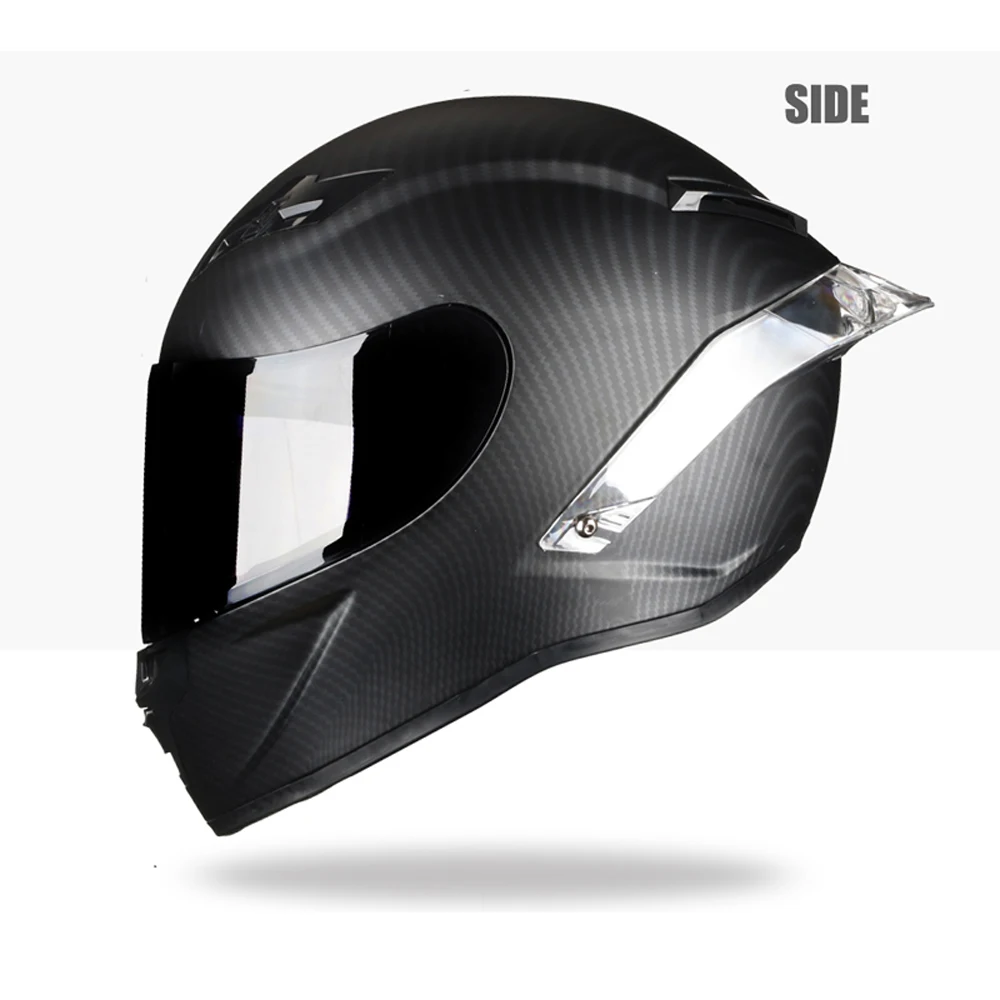 Безопасный мотоциклетный шлем с полным лицом карбоновый скоростной Casco Moto Casque