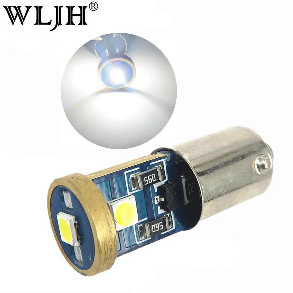 WLJH 2x Canbus BA9S T4W LED Car Signal Light Bulb 12V Auto Lighting