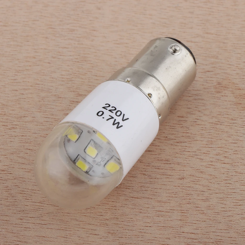

Clear LED Light Bulbs for Home Sewing Machine 0.7W 220 Volts Push In Type