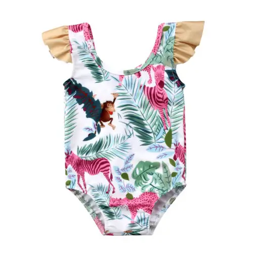 Toddle Infant Kids Baby Girls Swimsuit Flower Swimwear Swimmable