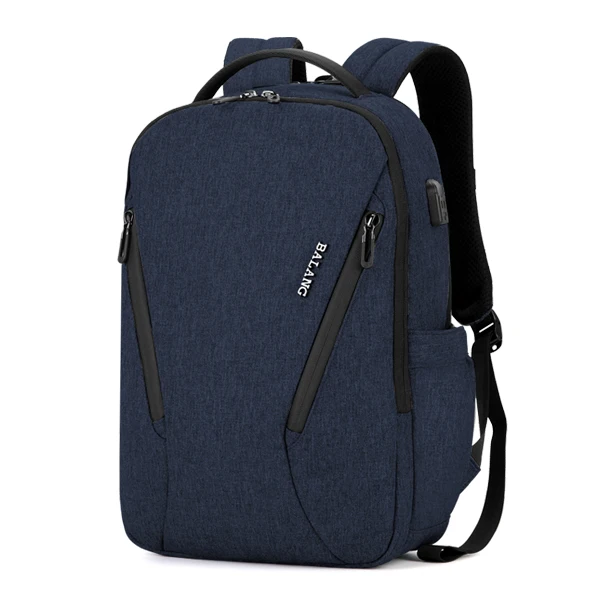 Бренд BALANG, новинка, рюкзак для ноутбука, многофункциональный, USB зарядка, мужской рюкзак для 15,6 дюймов, модный рюкзак, водонепроницаемый, mochila - Цвет: blue