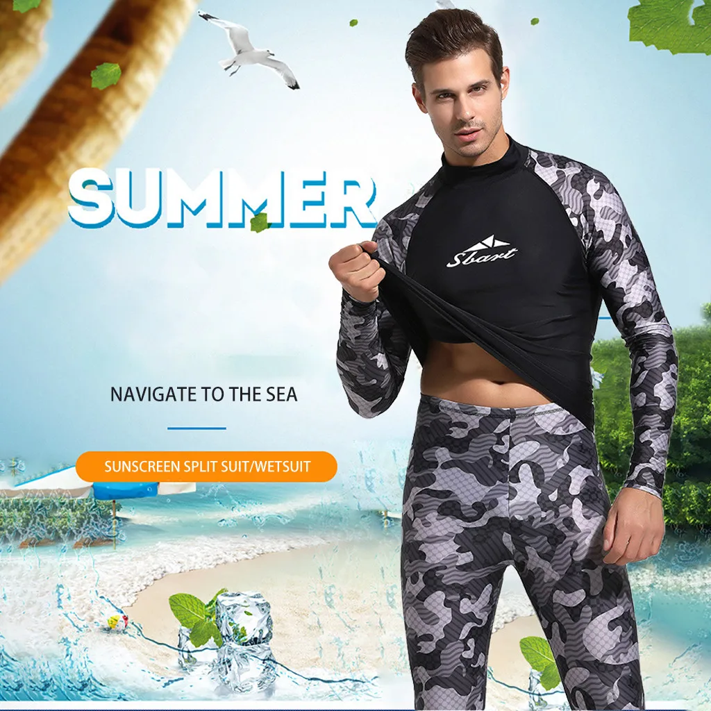 

2019 Surf suit Diving Wetsuit 3mm breathable Anti-ultraviolet Men spearfishing Snorkel Swimsuit Split Suits Wetsuits