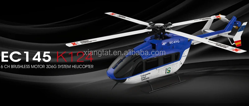 XK k124 6ch бесщеточный ec145 3d6g Системы вертолет RTF