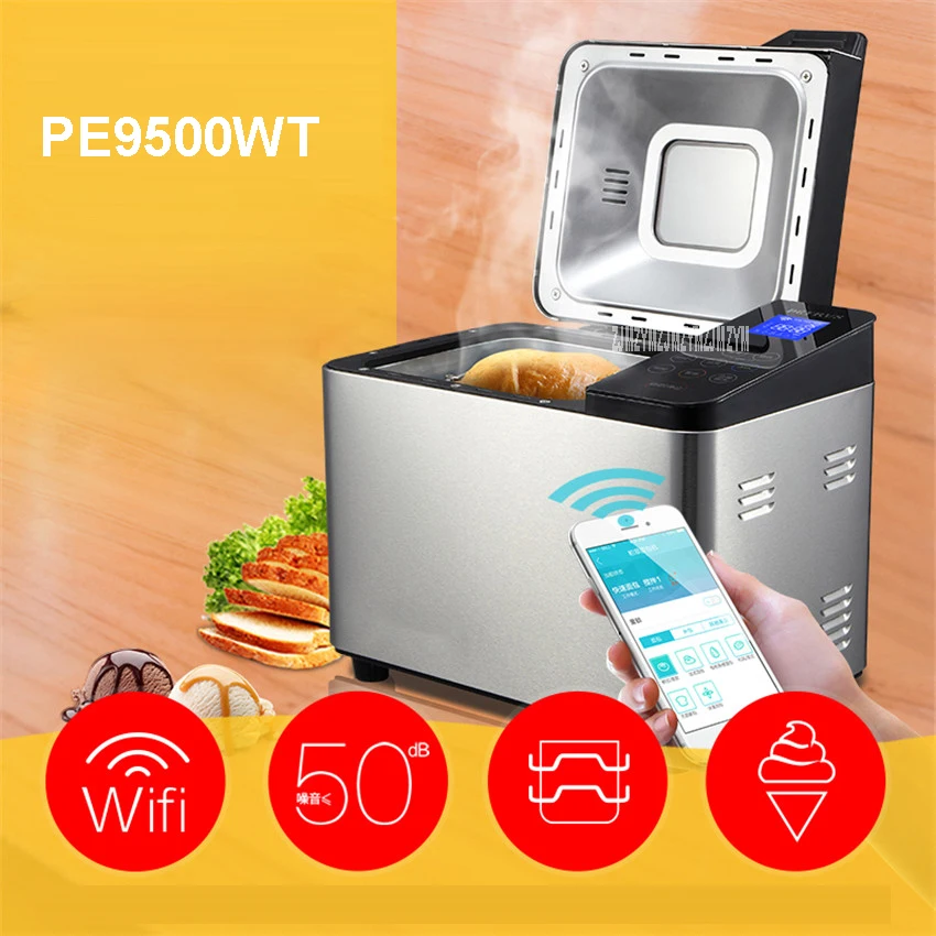 

PE9500WT 220V/50Hz bread machine home automatic and face multi-functional intelligent Caesar fruit yogurt 1000gwifi Bread Makers