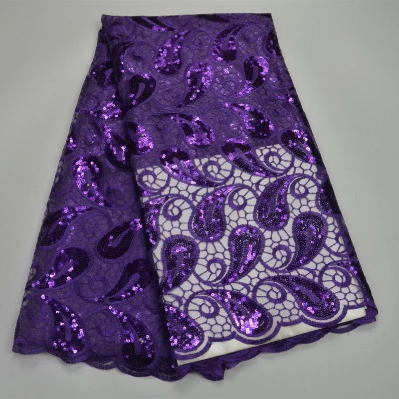 

African Lace Fabric French Sequins Net Lace High Quality African Sequin Lace Fabric for 2018 French Sequin Fabric for dress -30
