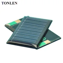 TONLEN 10PCS 5 V Epoxy Solar Panel 30mA 0.15W Cheap Solar Cell DIY Photovoltaic Cell Solar Battery Charger Power Bank 50*30mm mbr cell power neck