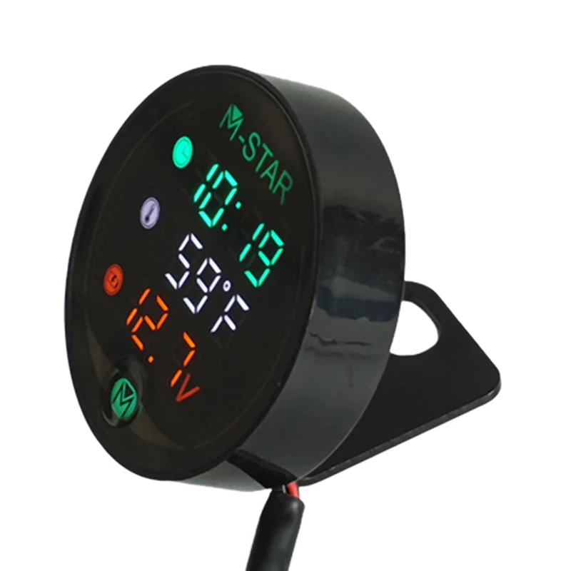 

Led 3-In-1 Night-Vision Motorcycle Meter Automobile and Motorcycle General Purpose Time Temperature and Voltage Display Table