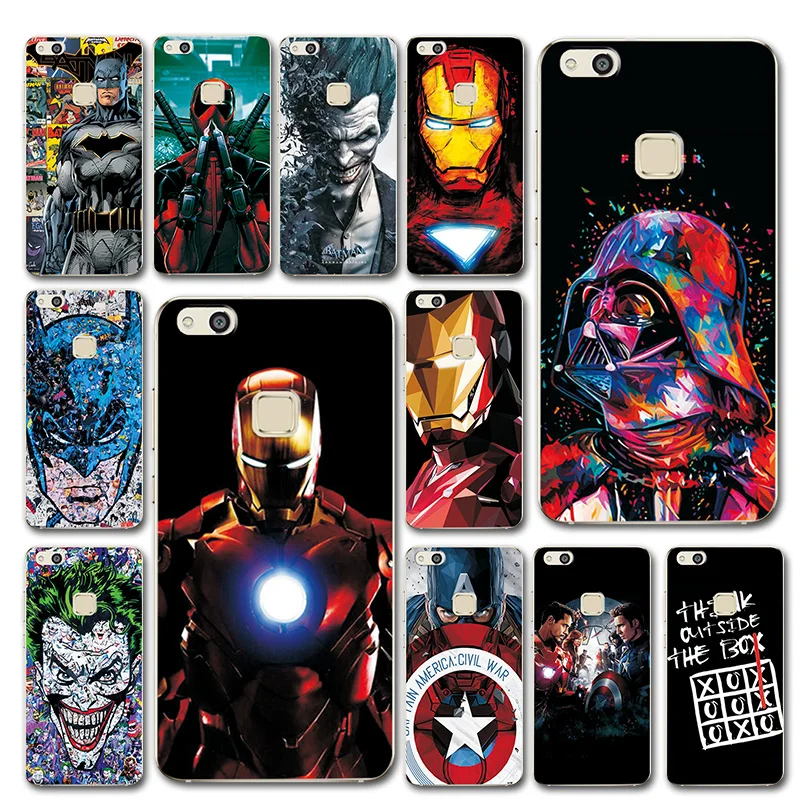 

For Huawei P10 Lite Silicone Case Cover on P10Lite 5.2'' Bumper Novelty Captain America Phone Case Coque For Huawei P10 Lite
