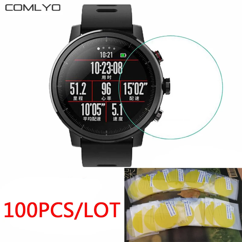 100 шт./лот оптовая продажа HD ТПУ пленка для экрана Xiaomi huami amazfit smart watch stratos pace 2