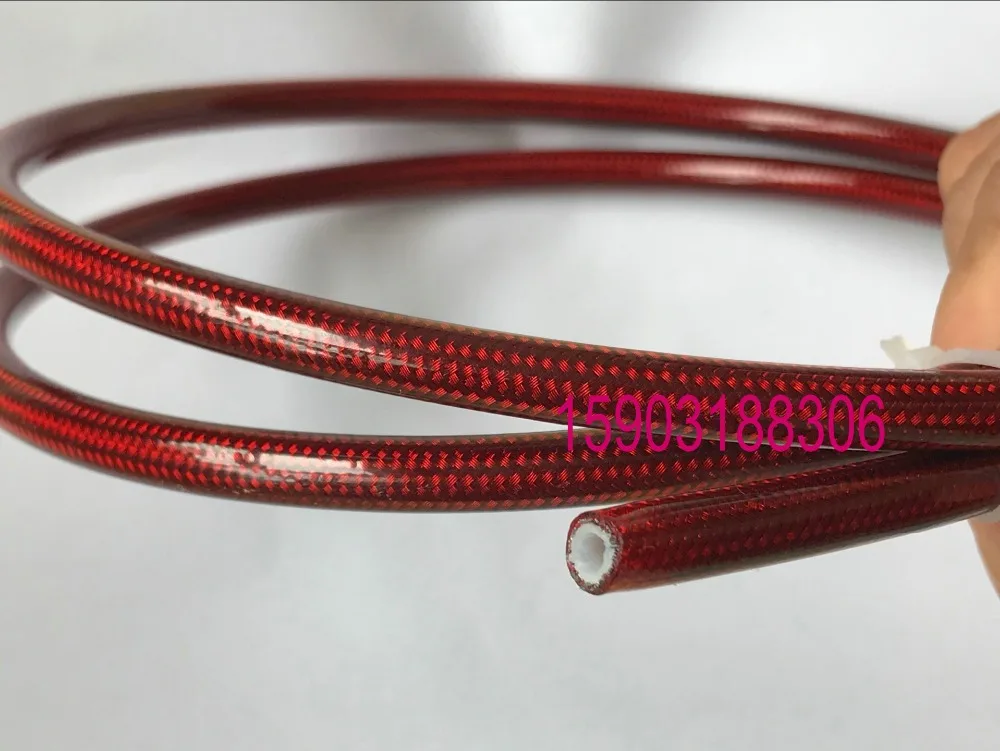 5M-ALL-ONE-LENGTH-AN3-ID-1/" NATURAL-STAINLESS-STEEL-BRAIDED-PTFE-TUBE-BRAKE-HOSE-MOTORCYCLE-TEFLON-LINE-PU-COATING