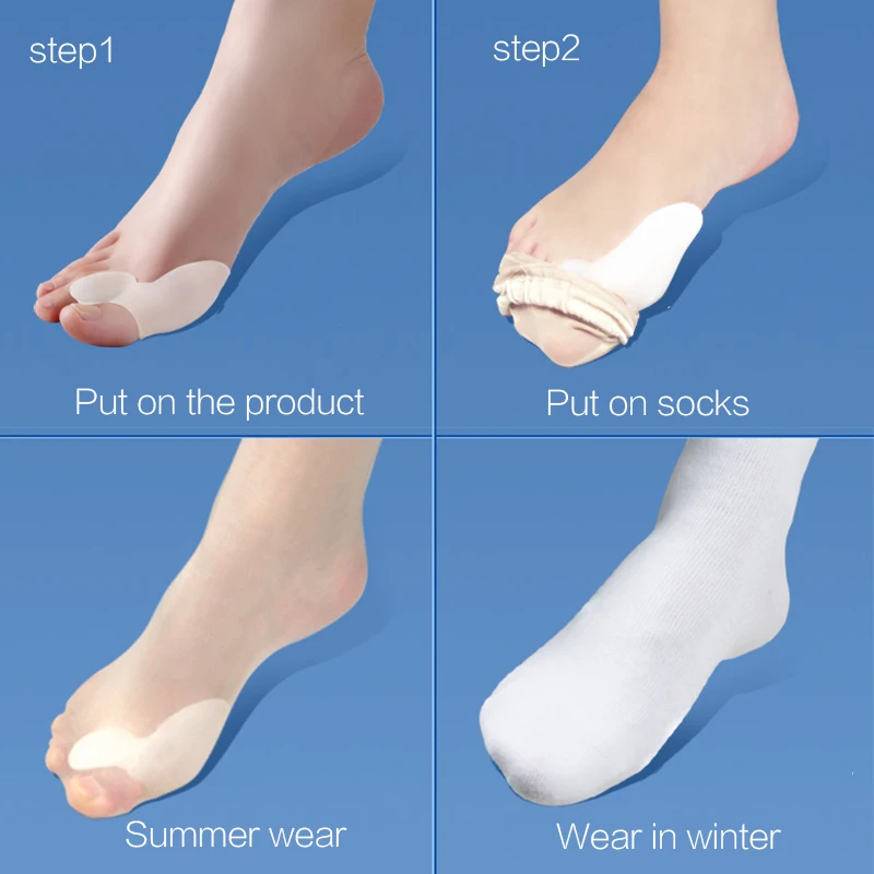 PUTIMI 1Pair Pedicure Bunion Corrector Protector Toe Straightener Gel Toe Separators Soft Foot Care Tools Halux Valgus Ortopedia PUTIMI 1Pair Pedicure Bunion Corrector Protector Toe Straightener Gel Toe Separators Soft Foot Care Tools Halux Valgus Ortopedia