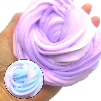 

Multicolor Macaroon Fluffy Slime Squishy Squeeze Stress Relief Kids Adults Toy