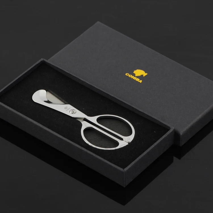 COHIBA Metal Cigar Cutter Knife Shape Blades Cigars Scissors Mini