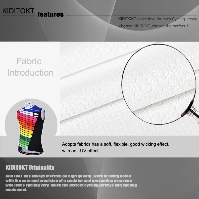 KIDITOKT Pro безрукавки для велоспорта дышащая одежда MTB для велосипедистов одежда для велоспорта Майо Ciclismo Велоспорт Джерси