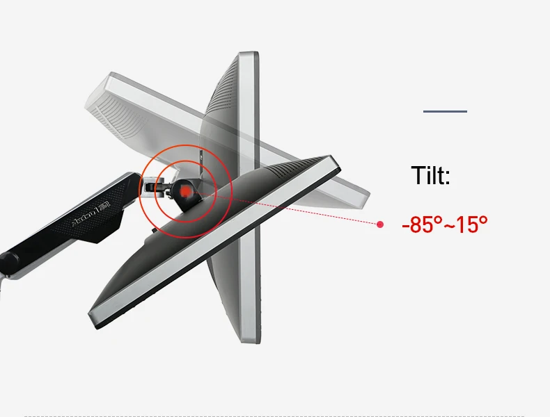 Loctek D8A Алюминиевый Газовый пружинный настольный монитор с полным движением, держатель для ЖК-компьютера с креплением на руку для загрузки 2-9kgs с двумя usb-портами