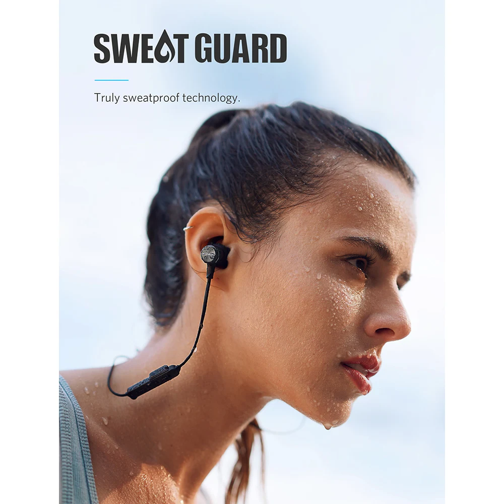 Anker Bluetooth наушники Soundcore Spirit с беспроводной Bluetooth 5,0 8h батарея IPX7 SweatGuard Tech и микрофоном